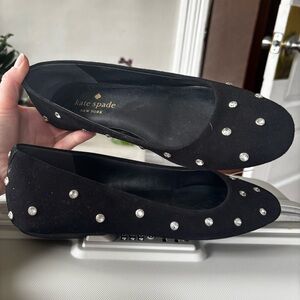 Kate Spade Black Studded Ballet Flats